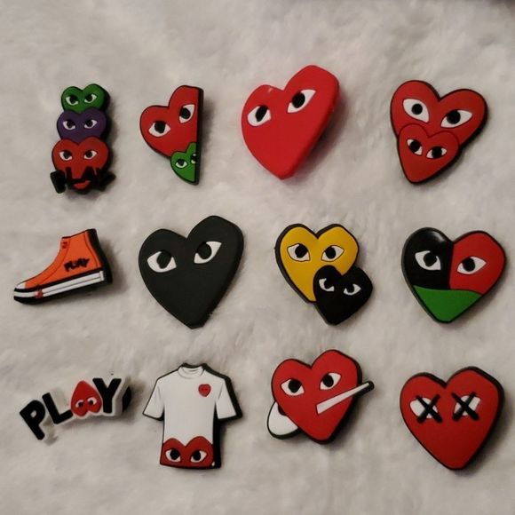 Comme des Garcons Accessories - 12 Comme Des Garçons Play Swoop Converse Crocs Jibbitz Shoe Charms